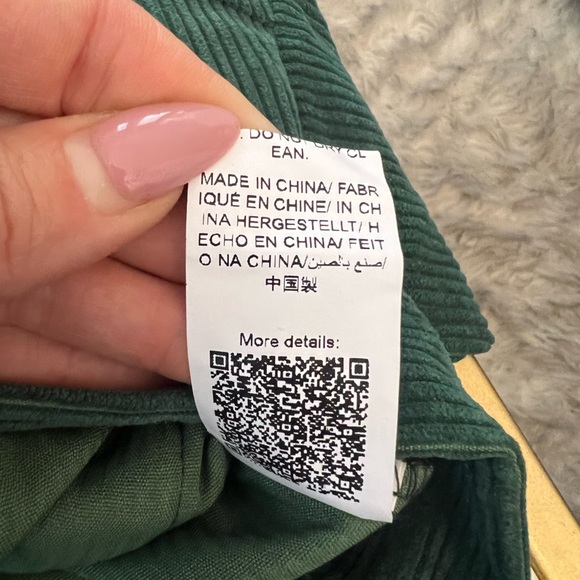 SHEIN EZwear Drop Shoulder Flap Pocket Corduroy Green Jacket Size Medium New - Picture 10 of 15